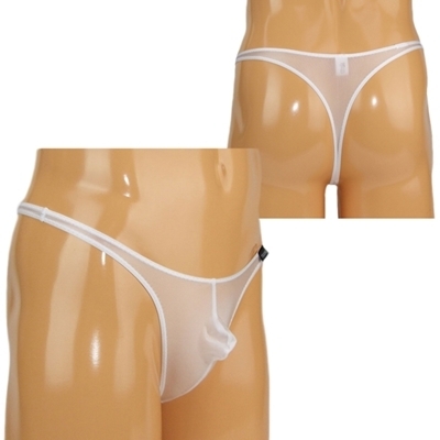 メンズ 2wayストレッチシースルーフルシームTバック Lホワイト メンズ 2wayストレッチシースルーフルシームTバック Lホワイト