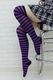 ニーハイボーダー パープル・ブラック 幅1cm